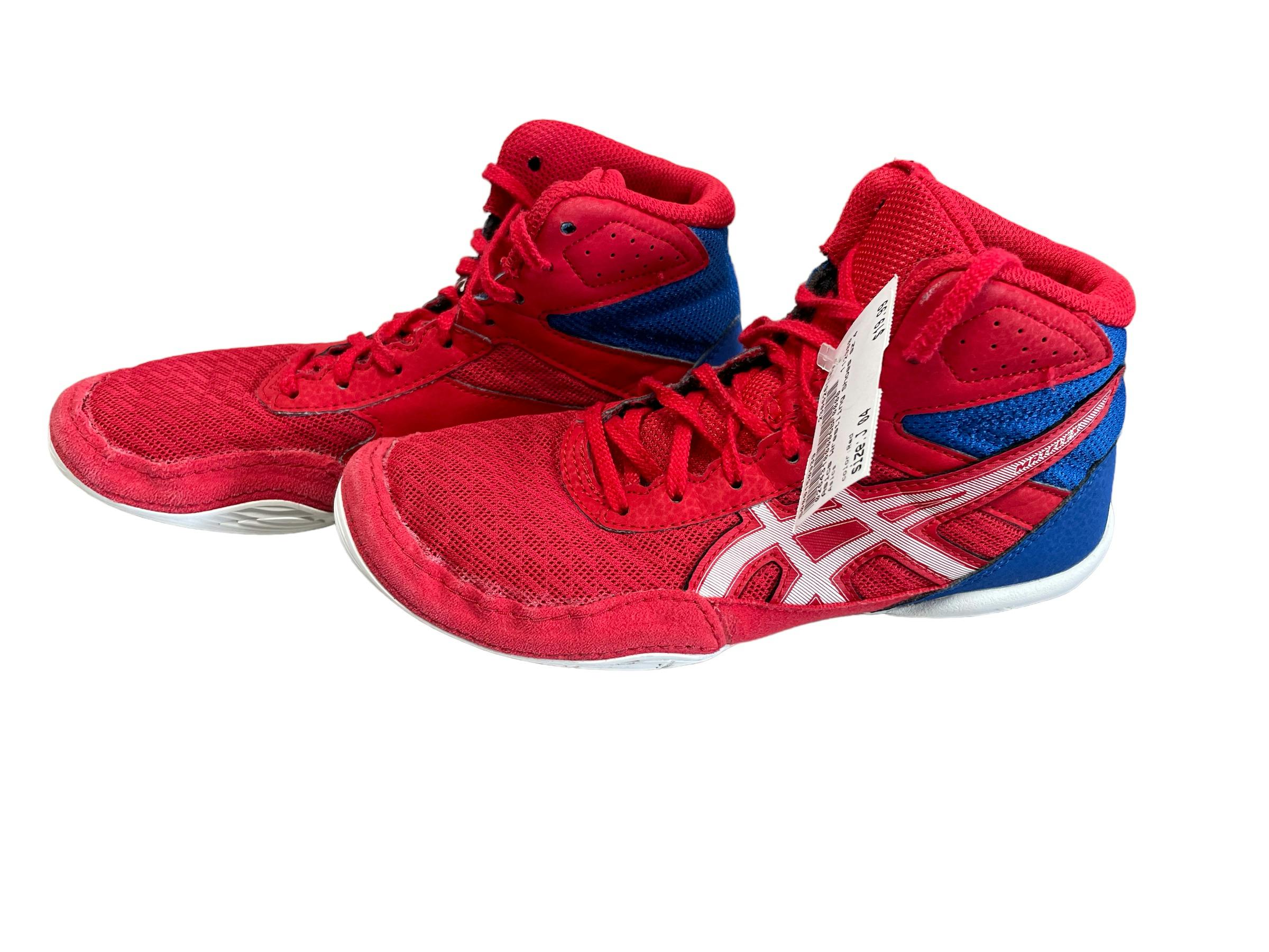 asic wrestling shoes red