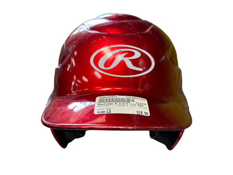 Buy the Rawling Red Baseball And Softball Helmet Size 6 1/2-7 1/2