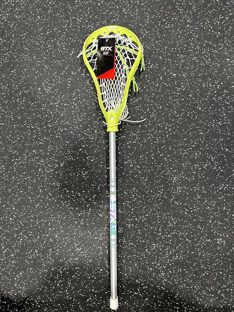 Used STX LILLY C LIME MSH Aluminum Junior Complete Lacrosse Sticks