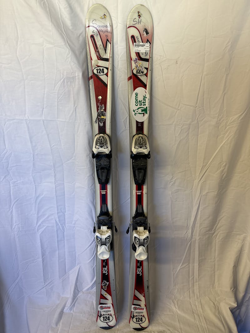 Used K2 JSL16 124 cm Boys' Downhill Ski Combo