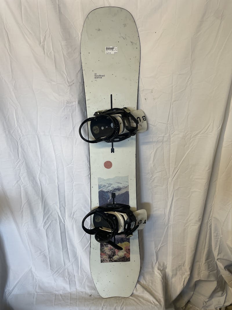 Used Burton STORY BOARD 142 cm Women s Snowboard Combo