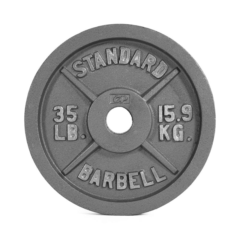New CAP OLYMPIC CAST IRON PLATE - 35LBS OPG035 Olympic Plate Sets